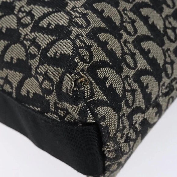 Christian Dior Trotter Canvas Shoulder Bag Black Silver Auth ep10805 - Picture 5 of 16